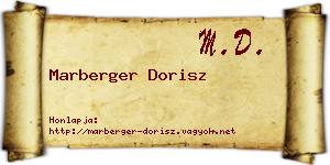 Marberger Dorisz névjegykártya